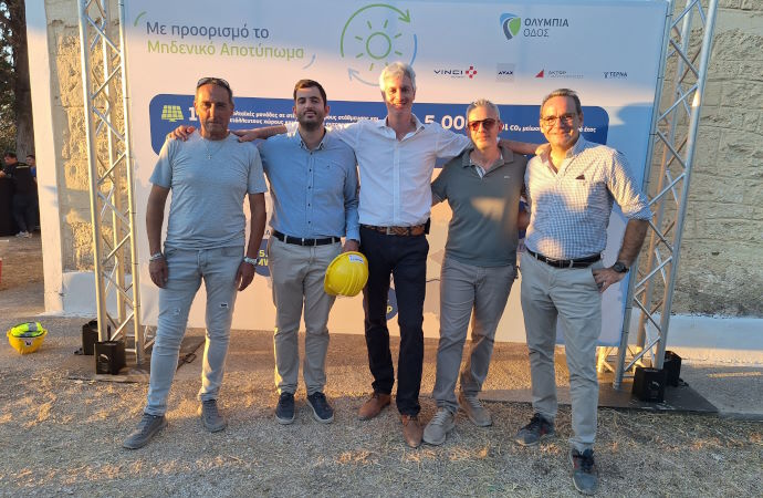 Η IXION ENERGY κατασκευάζει 8 φωτοβολταϊκά έργα στην Ολυμπία Οδό